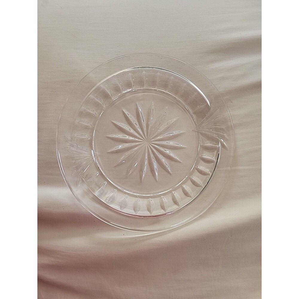 Waterford Crystal Clear Salad Luncheon Plate 8 Inch Overture Pattern